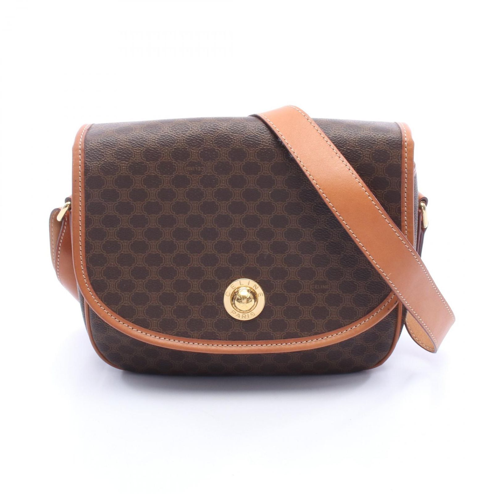 セリーヌ CELINE ショルダーバッグ マカダム スターボール ダーク