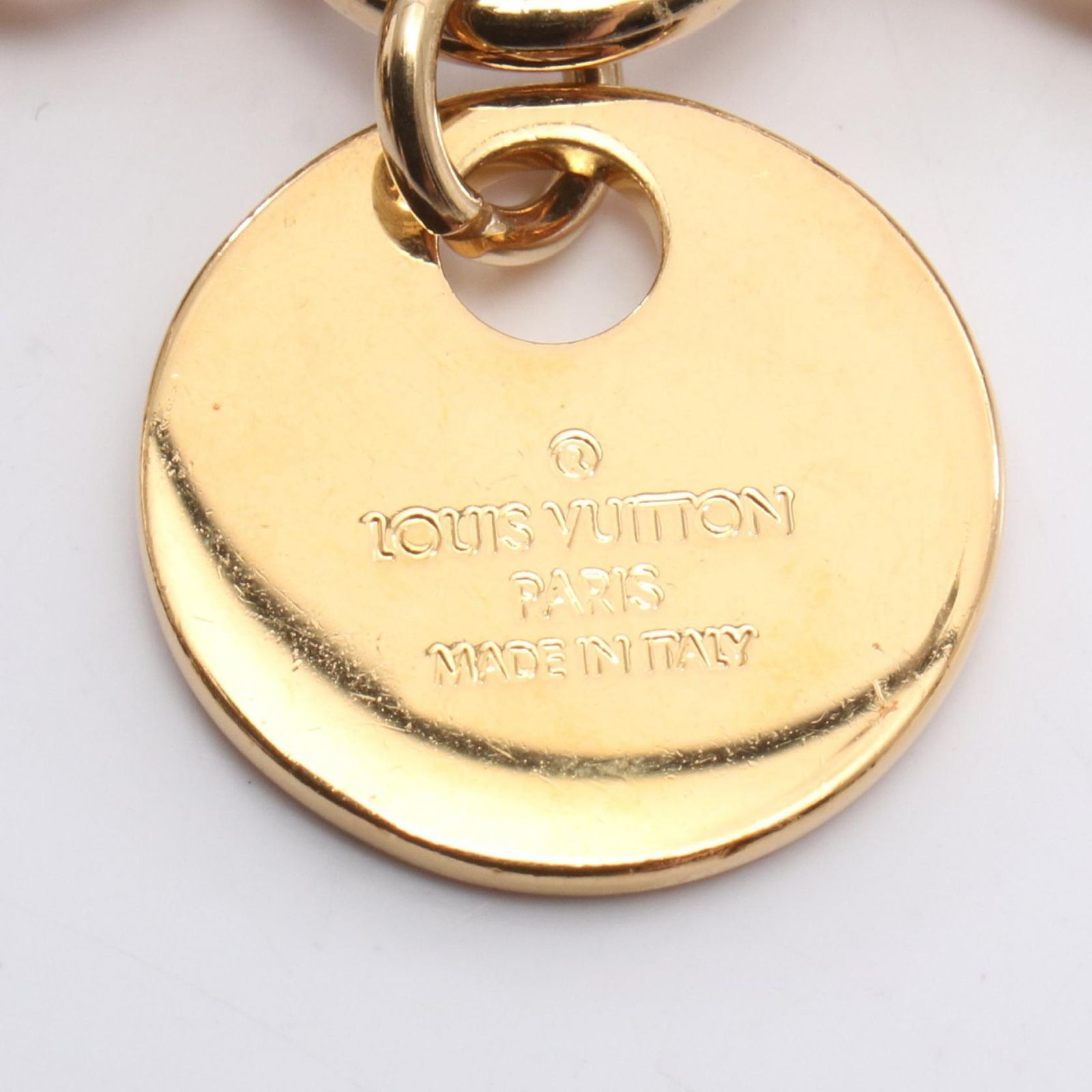 ルイ・ヴィトン LOUIS VUITTON チャーム LVサークル M68000 ゴールド