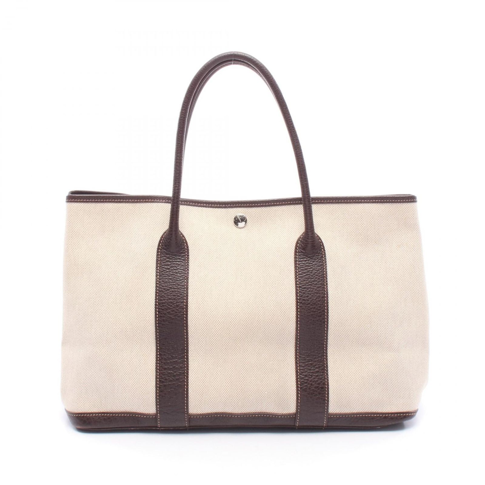 エルメス HERMES トートバッグ ガーデンパーティPM エクリュ/エベンヌ レザー ガーデンパーティPM エクリュ/エベンヌ レディース Used B