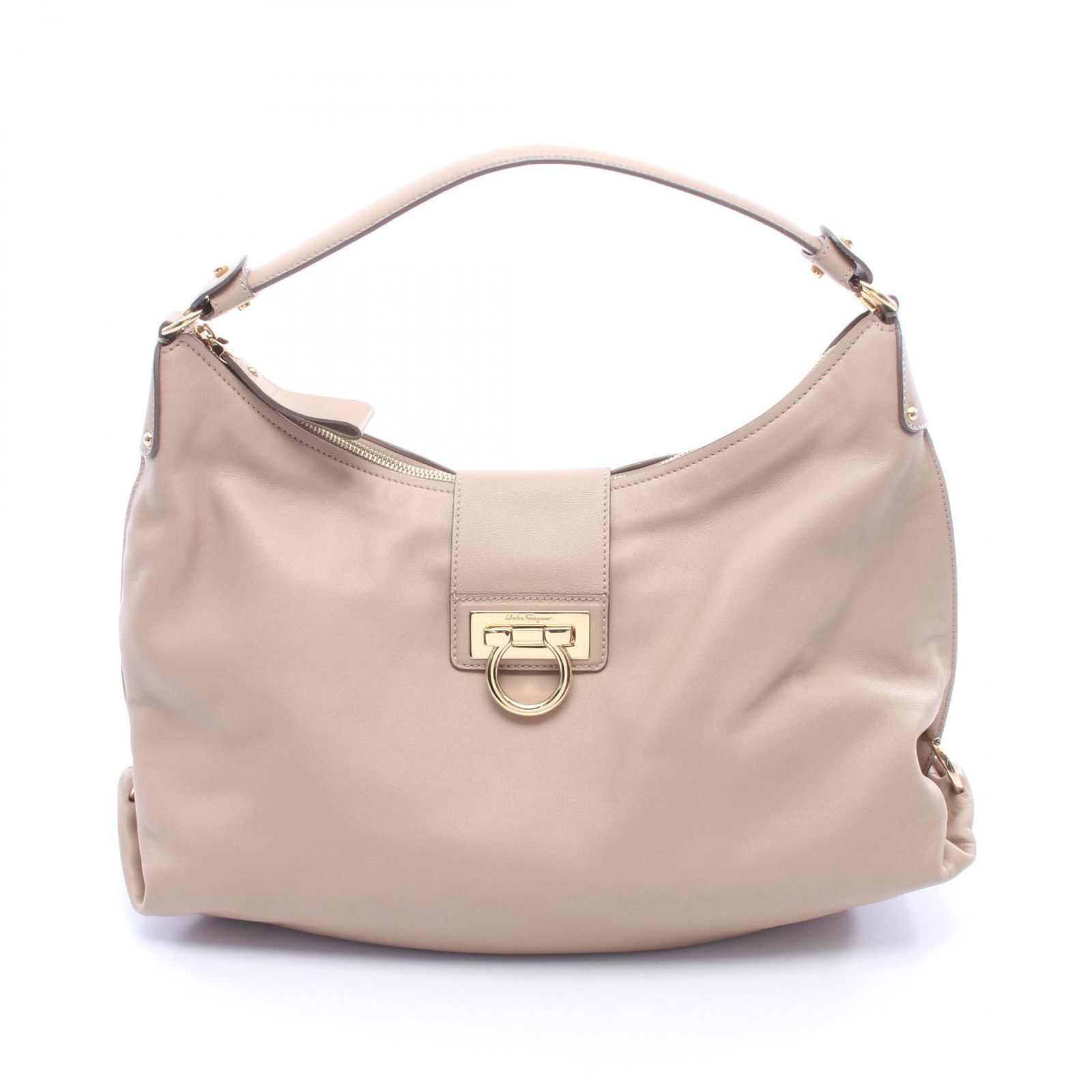 サルヴァトーレフェラガモ Salvatore Ferragamo ショルダーバッグ ガンチーニ ベージュ レザー ガンチーニ ワンショルダー レディース Used A