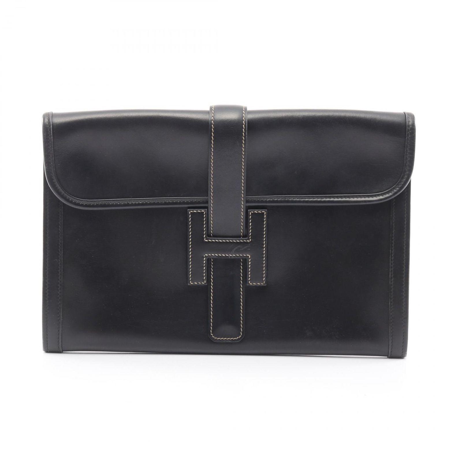 エルメス HERMES セカンドバッグ クラッチバッグ ジジェPM ブラック カーフ(牛革) ジジェPM ブラック レディース Used B