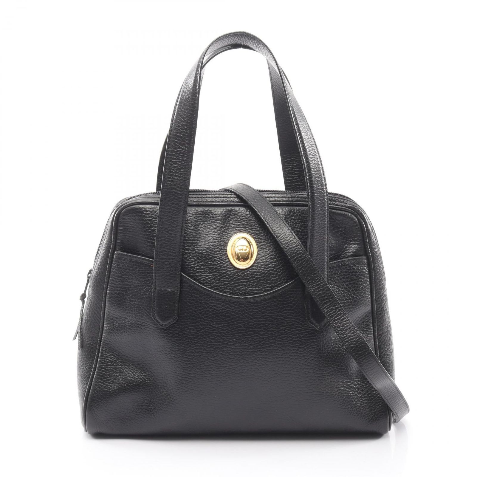 ディオール Dior ハンドバッグ CD金具 2WAY ブラック レザー CDロゴ