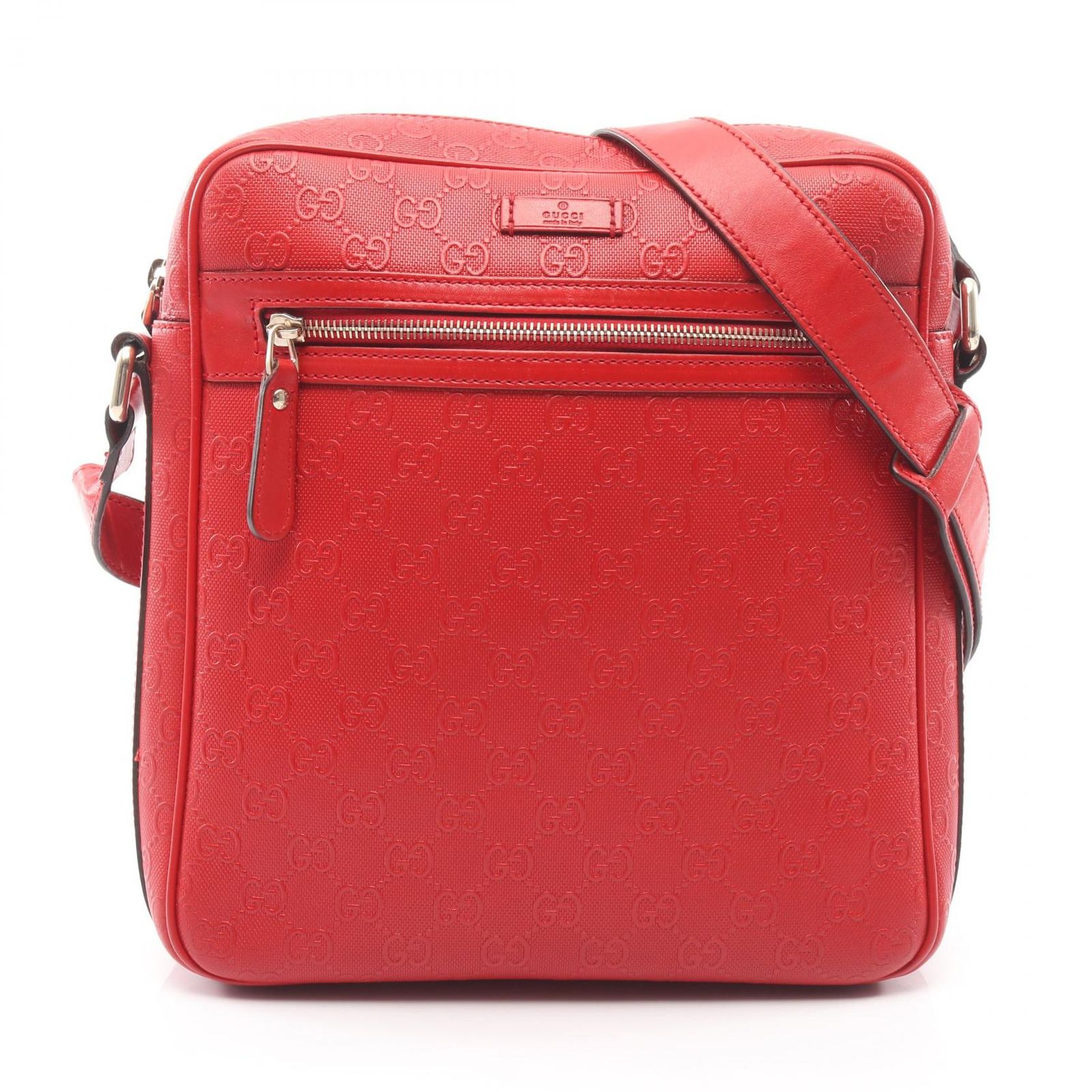 グッチ GUCCI ショルダーバッグ ディアマンテ 201448 レッド レザー ショルダーバッグ レディース Used A