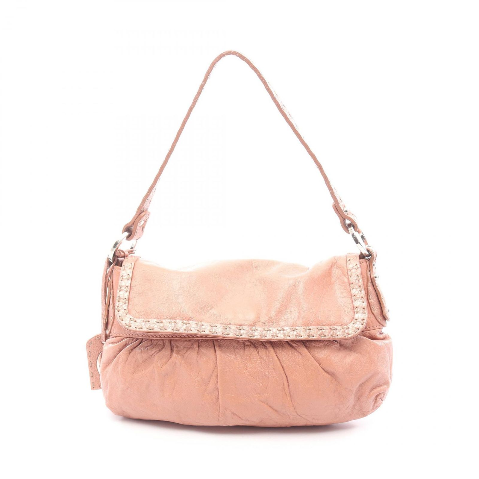 フェンディ FENDI ハンドバッグ セレリア ピンクベージュ レザー セレリア ワンショルダー レディース Used B