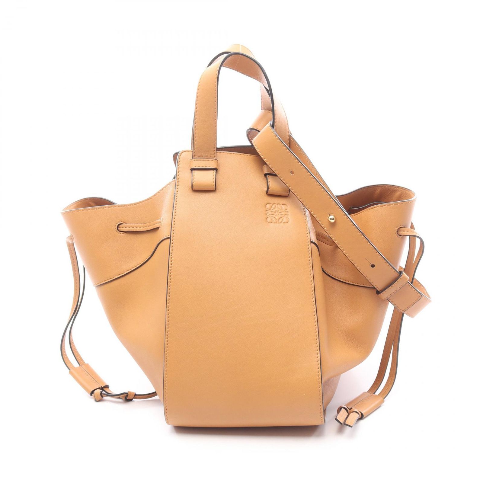 ロエベ LOEWE ハンドバッグ ハンモック ミディアム 2WAY キャメル レザー ハンモック ミディアム レディース Used A
