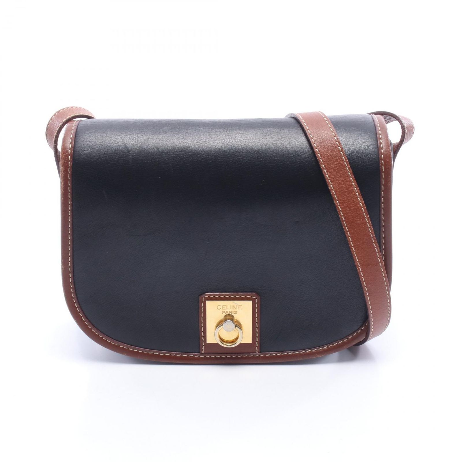 セリーヌ CELINE ショルダーバッグ ブラック レザー ショルダーバッグ 