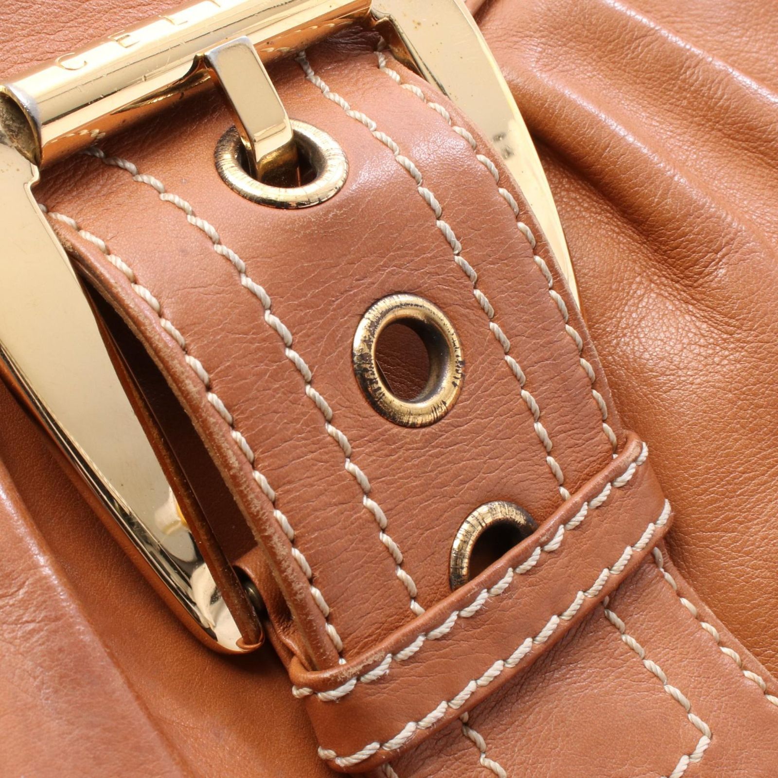 セリーヌ CELINE ショルダーバッグ ブラウン レザー ワンショルダー 