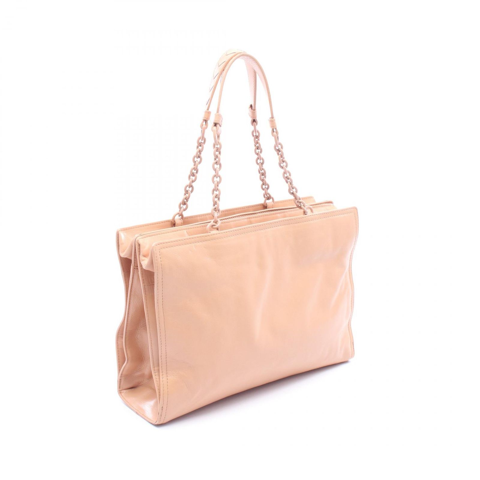 ボッテガヴェネタ BOTTEGA VENETA トートバッグ ライトオレンジ レザー