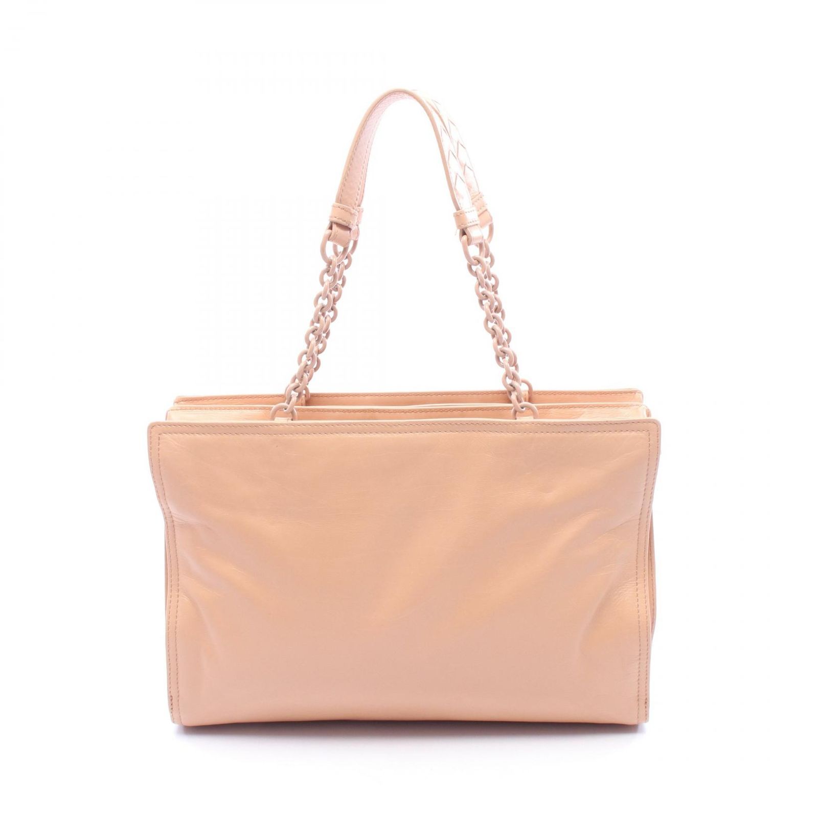 ボッテガヴェネタ BOTTEGA VENETA トートバッグ ライトオレンジ レザー 