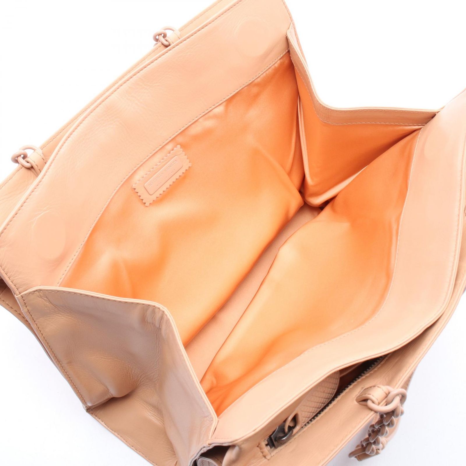 ボッテガヴェネタ BOTTEGA VENETA トートバッグ ライトオレンジ レザー