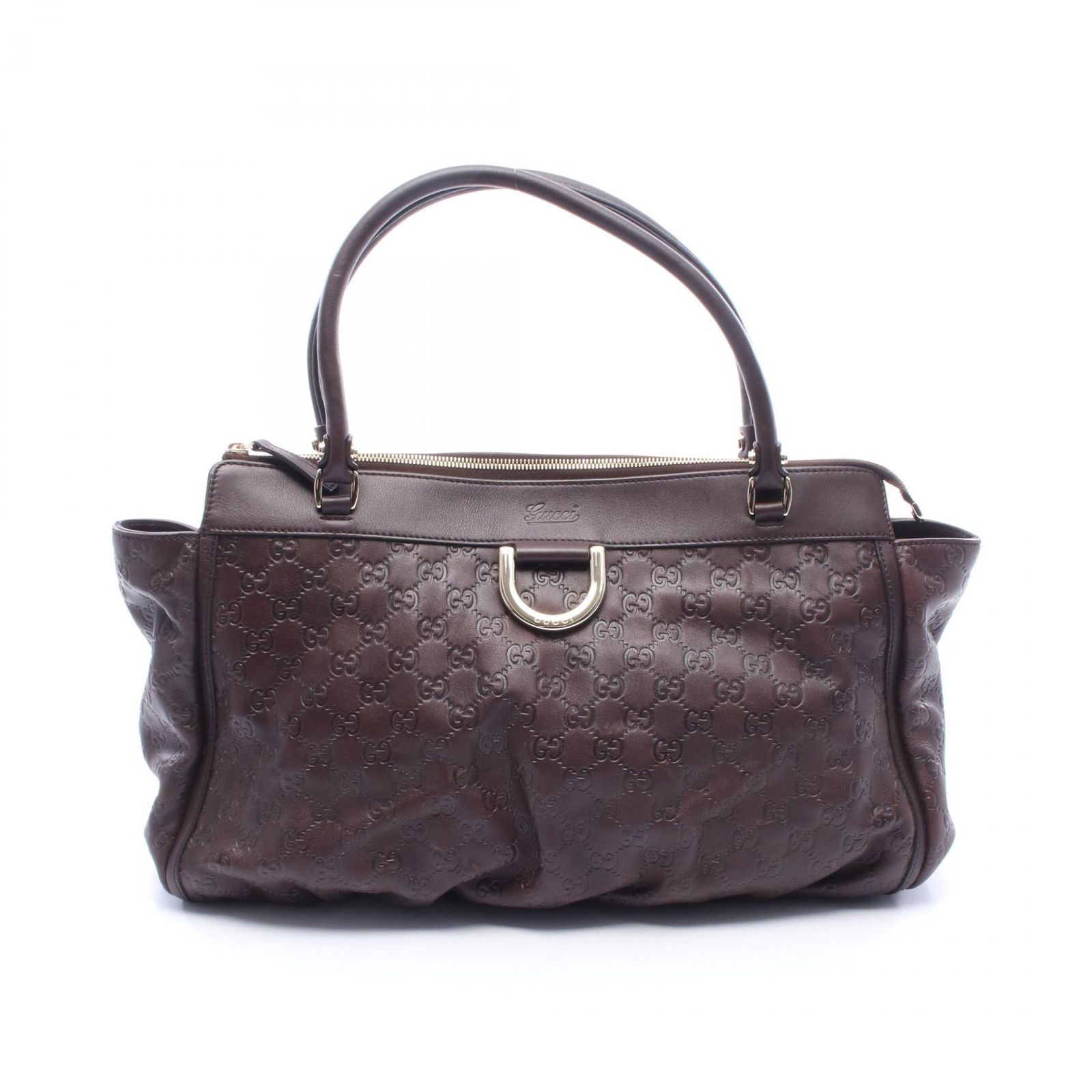 グッチ GUCCI ショルダーバッグ グッチシマ 190248 ブラウン レザー グッチシマ アビー トートバッグ レディース Used A