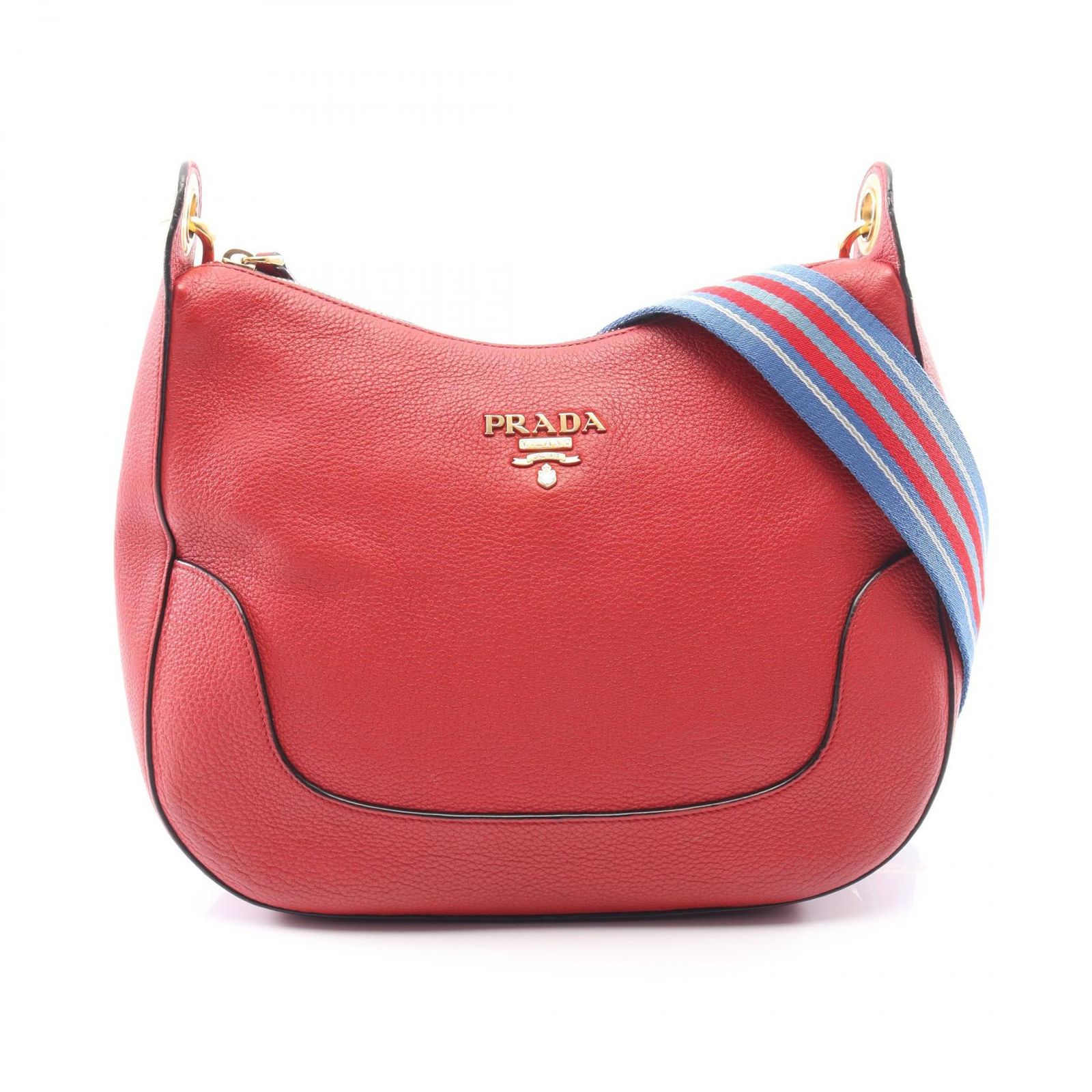 PRADA プラダ スタッズ ショルダーバッグ レッド レザー プラダ PRADA ショルダーバッグ レッド レザー ショルダーバッグ