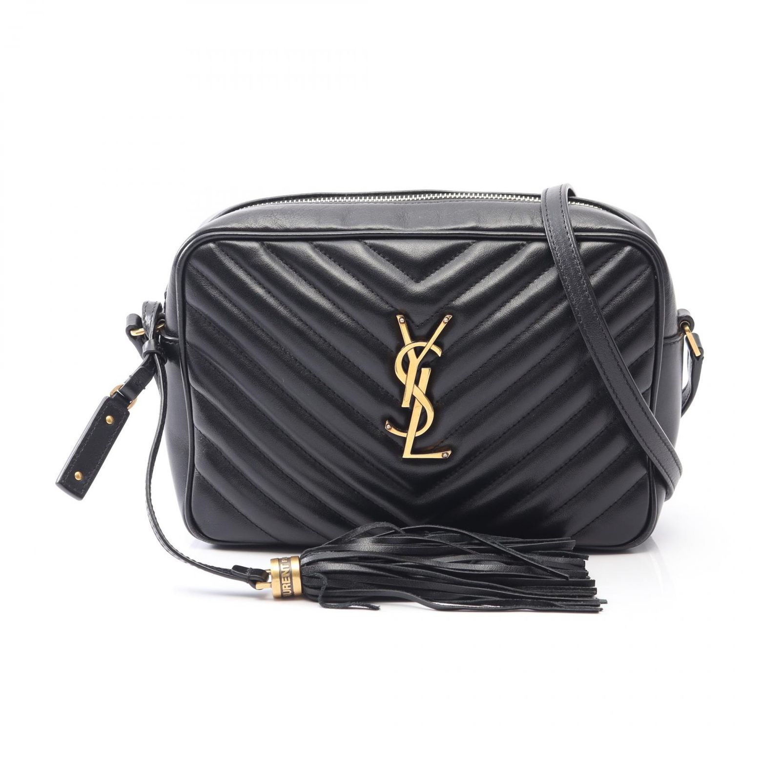 サンローランパリ SAINT LAURENT PARIS ショルダーバッグ LOU ルー モノグラム 574494 ブラック レザー ルー カメラバッグ レディース Used B