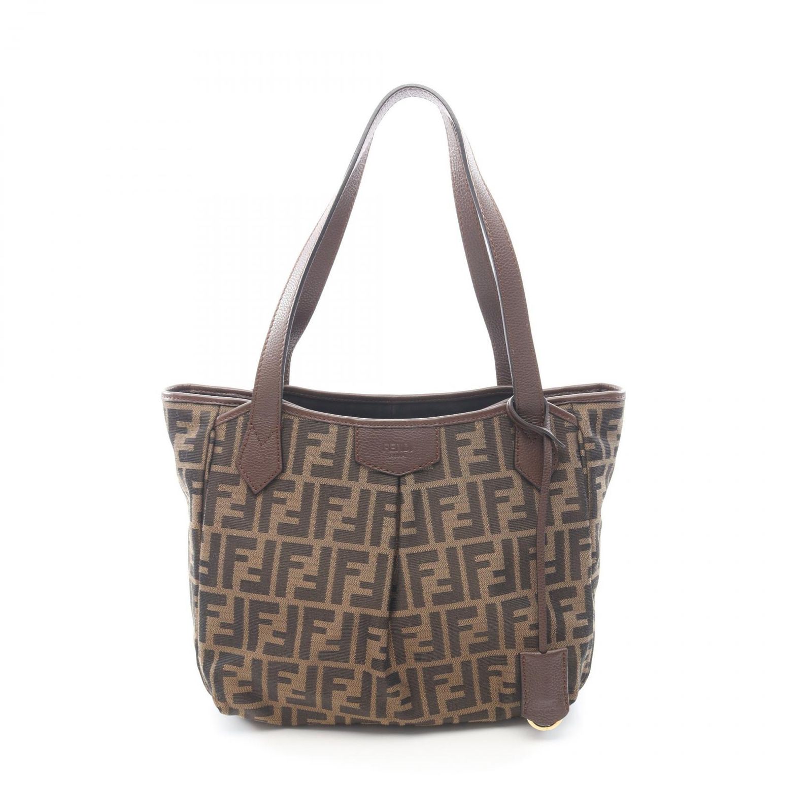 フェンディ FENDI トートバッグ ズッカ 8BH268 ブラウン キャンバス レザー ズッカ トートバッグ レディース Used A