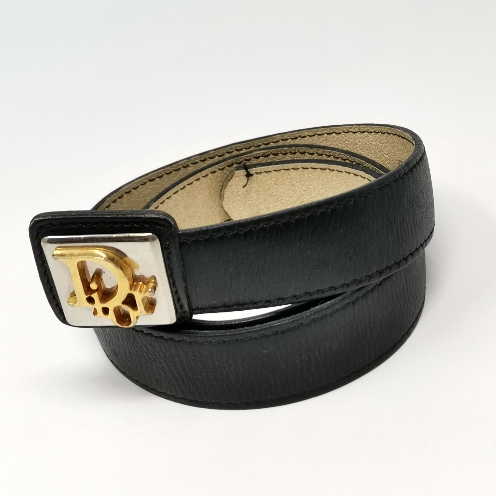 Dior ディオール ベルト レディース ブラック 中古品 管理番号ARCFUKO575