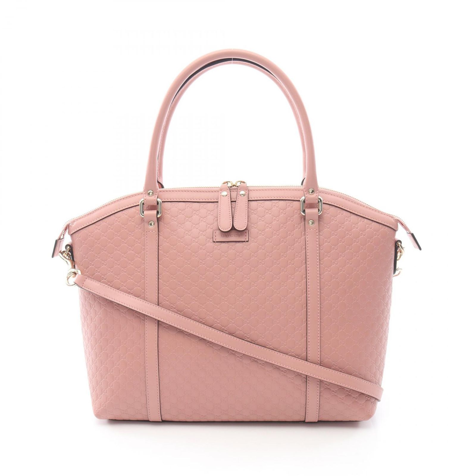 グッチ GUCCI トートバッグ マイクログッチシマ 2WAY 449657 ピンク レザー グッチシマ 2wayハンド レディース Used A