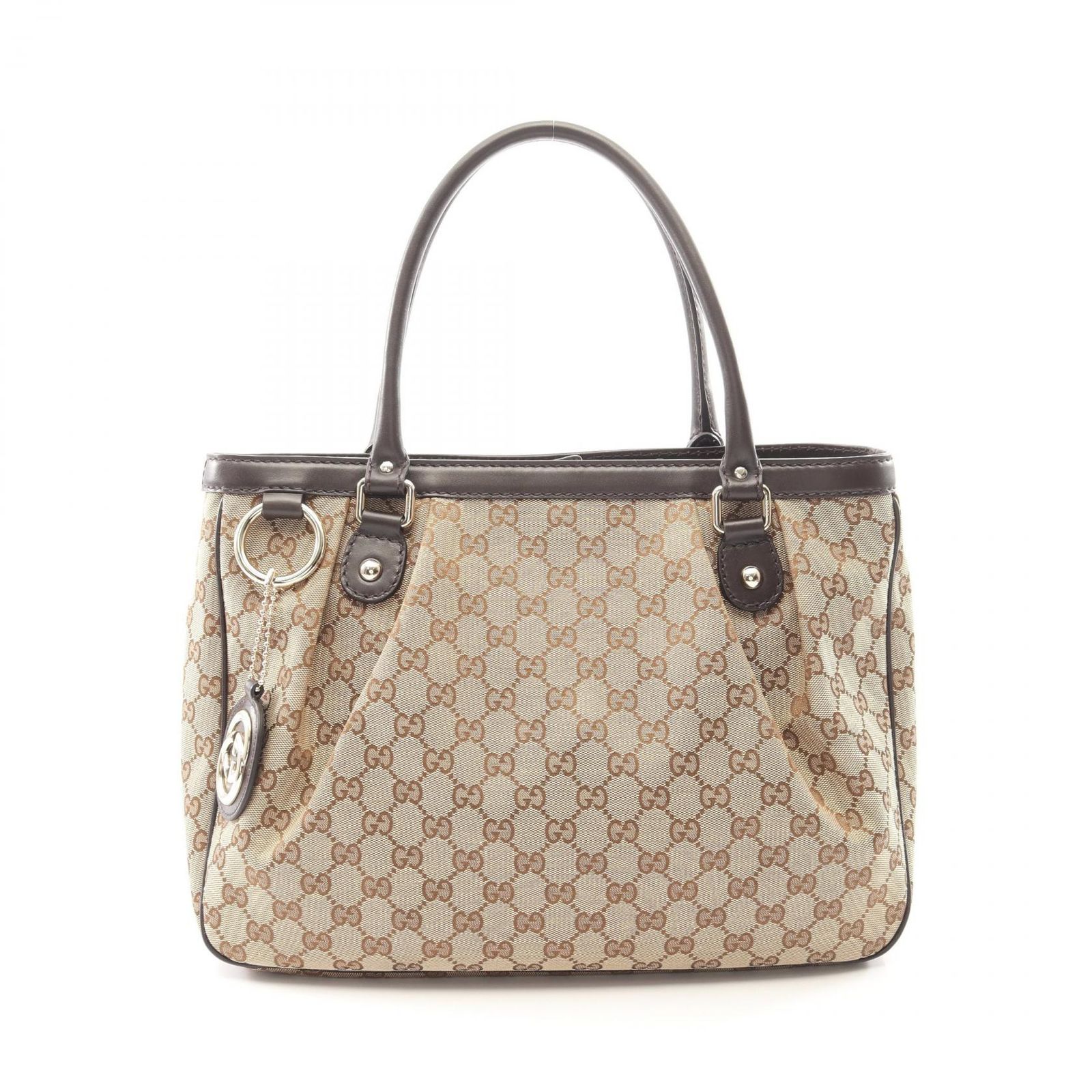 グッチ GUCCI トートバッグ スーキー GGキャンバス 296835 ベージュ キャンバス レザー トートバッグ レディース Used A