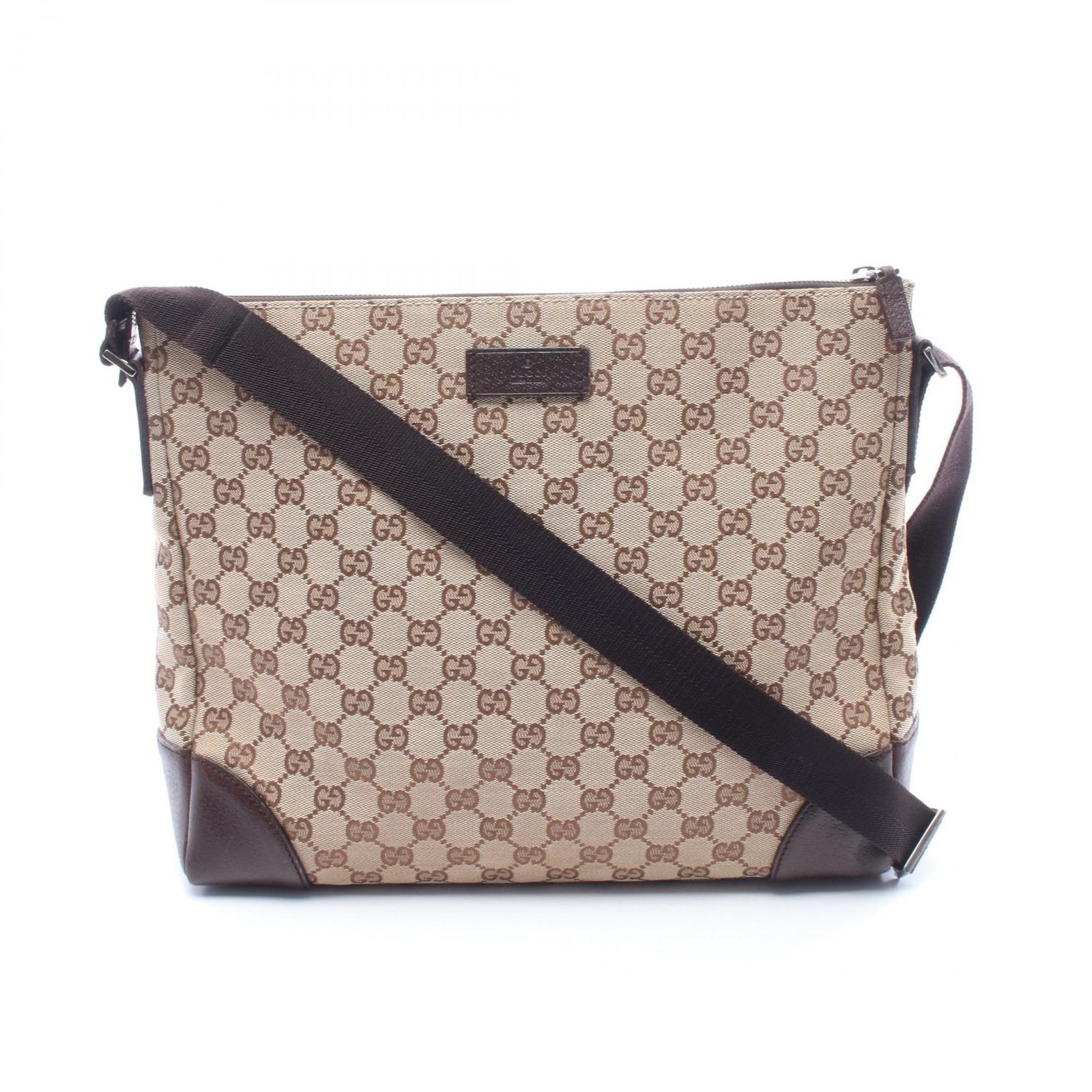 グッチ GUCCI ショルダーバッグ GGキャンバス 110054 ベージュ キャンバス レザー ショルダーバック ユニセックス Used B