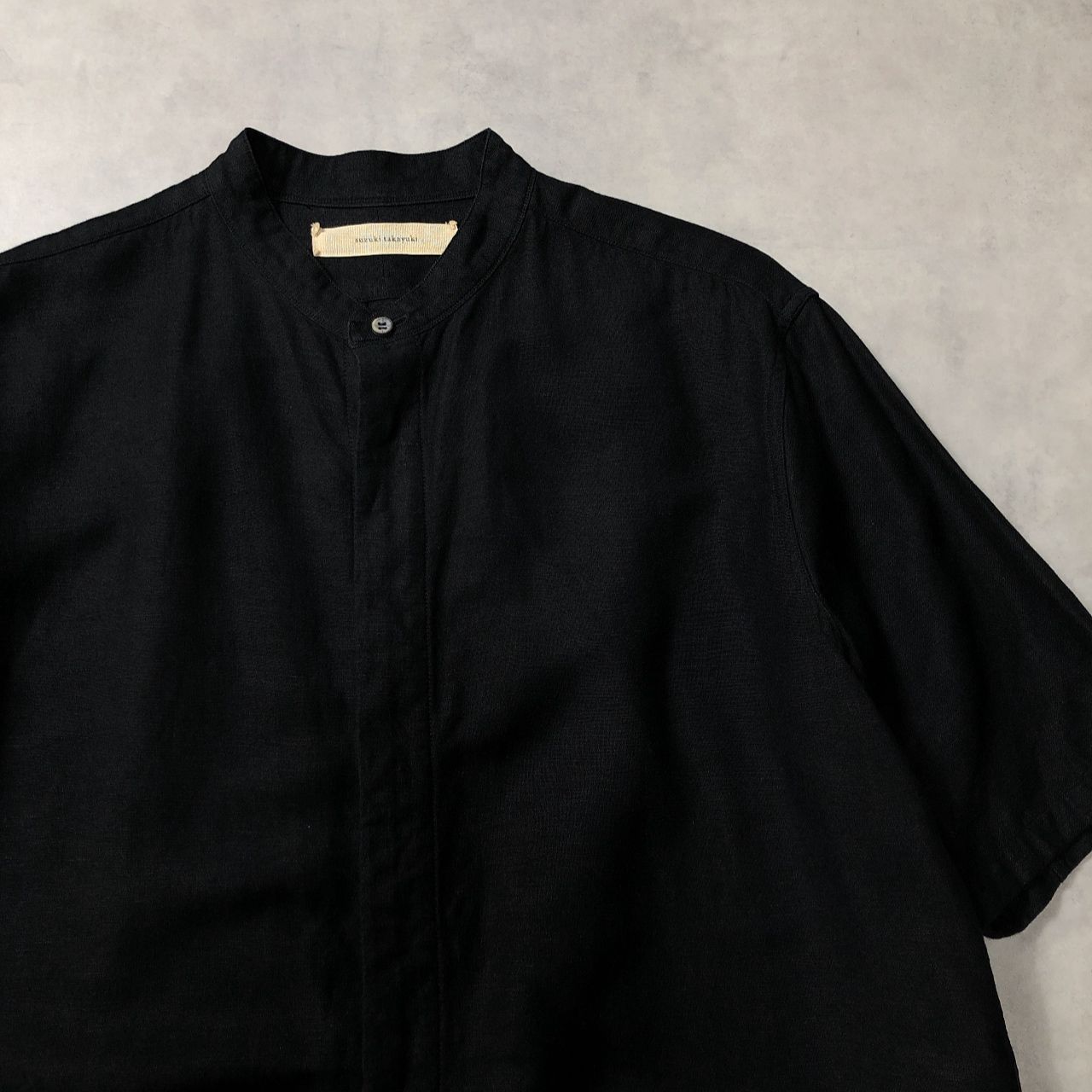 GQ5474◇suzuki takayuki：square-cut shirt◇0◇ブラック系 S233-02