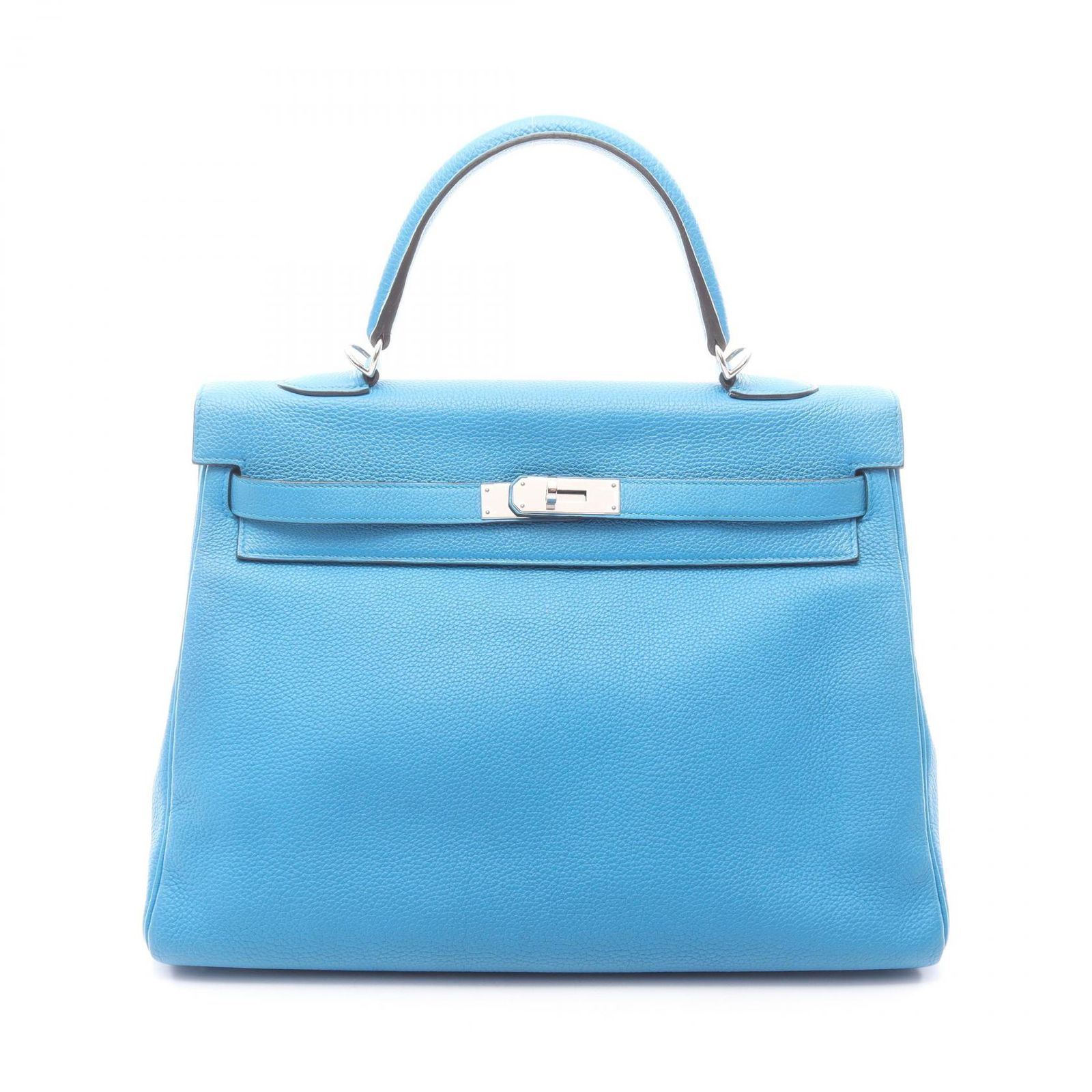 エルメス HERMES ハンドバッグ ケリー35 ブルーザンジバル 内縫い 2WAY ブルーザンジバル その他 ケリー35 ブルーザンジバル レディース Used B