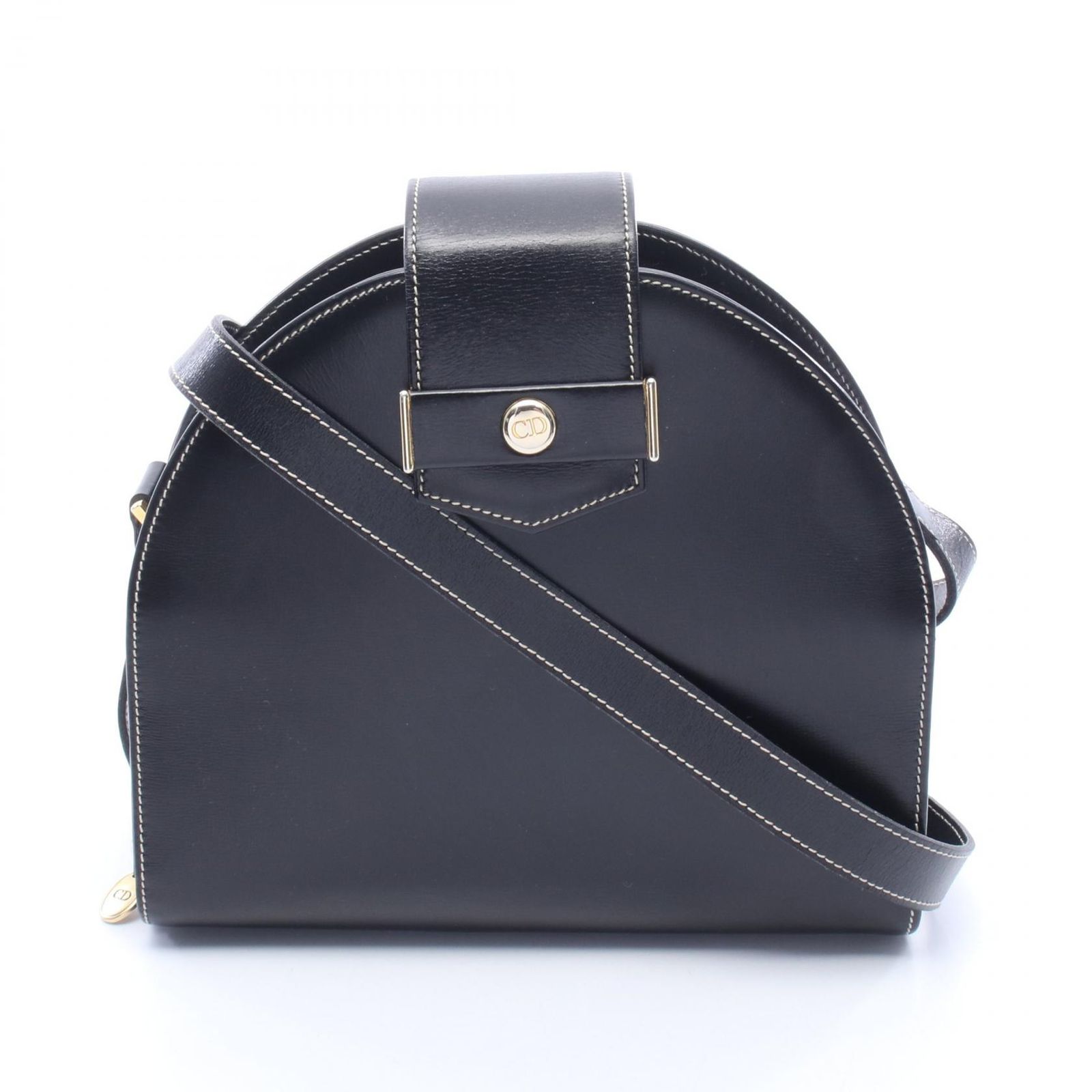 ディオール Dior ショルダーバッグ ブラック レザー ショルダーバッグ レディース Used B