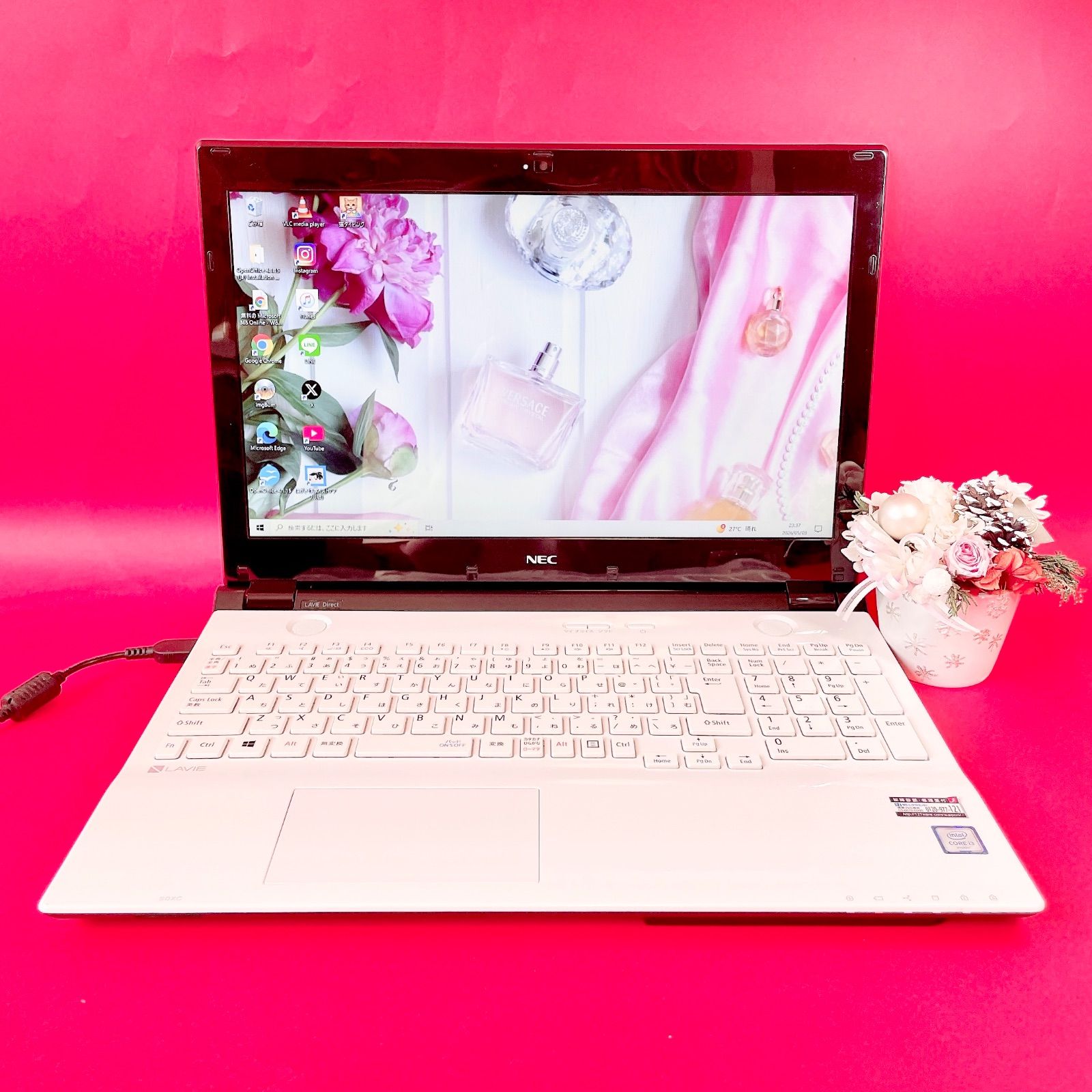 NECノートPC 1TB/WEBカメラ/初心者向け 白 - メルカリ