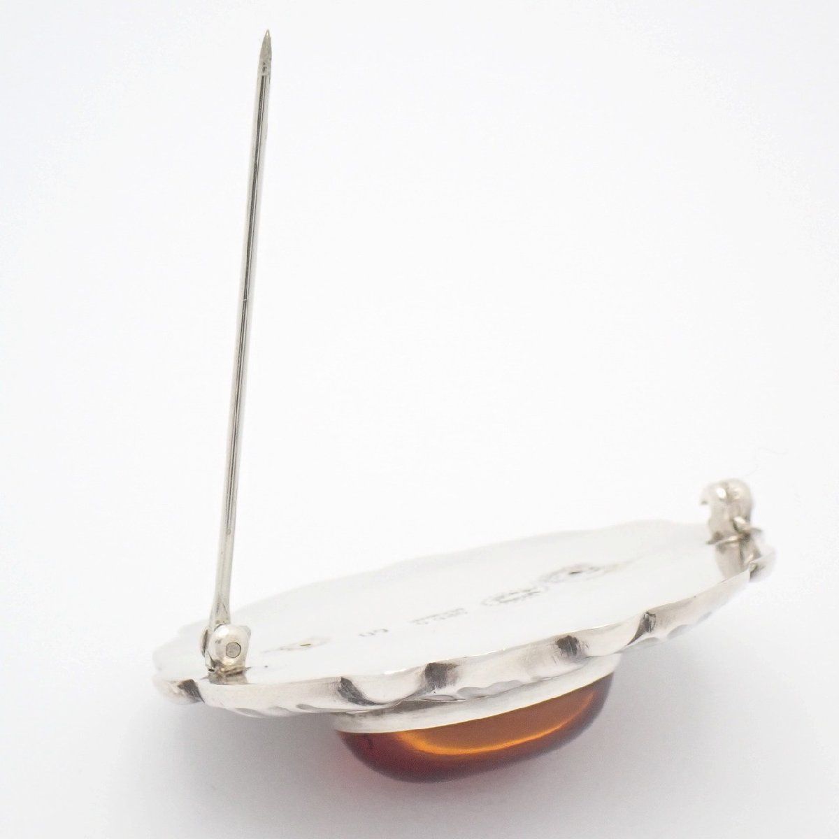 GEORG JENSEN ジョージジェンセン 60 ブローチ シルバー925/琥珀【い