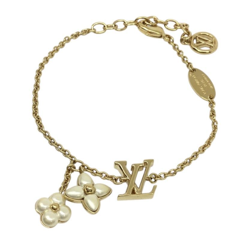LOUIS　VUITTON【ルイヴィトン】ブレスレット　LVフローラグラム　M1738A　ゴールドカラー　レディース　アクセサリー【中古品/USED-AB】質屋　かんてい局那覇店　ｎ3103547939900002
