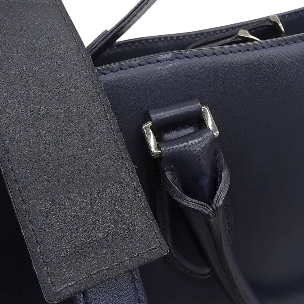 FUJITAKA フジタカ レザーブリーフケース ネイビー×レッド 付属品あり