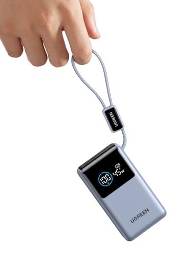☆新品☆UGREEN 超小型 ノートPC対応（10000mAh・45W出力） 小型 軽量 大容量 高出力 ストラップ型 充電ケーブル 便利 リアルタイム表示 Xiaomi 55W急速充電【MacBook Air/MacBook/iPhone1 eaddb567