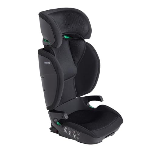 ☆新品☆日本育児 乗せたまま リクライニングできる ジュニアーシート 72通りの組合せで長く快適に ISOFIX 固定 ハイバックブースター コンフォートフィット3歳半?12歳頃 R129適合 (ブラック) 6816bd2c