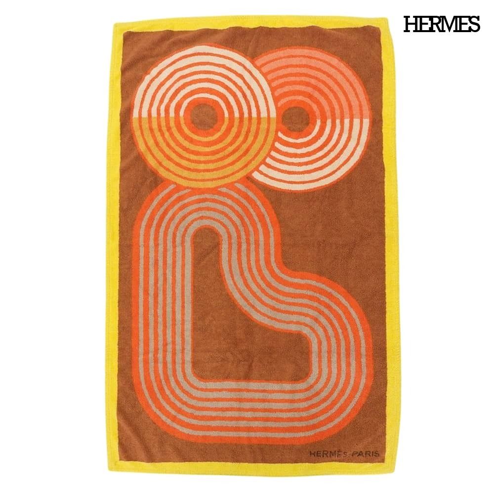 超美品 エルメス HERMES コットン100％ ビーチ タオル ゼン・オ