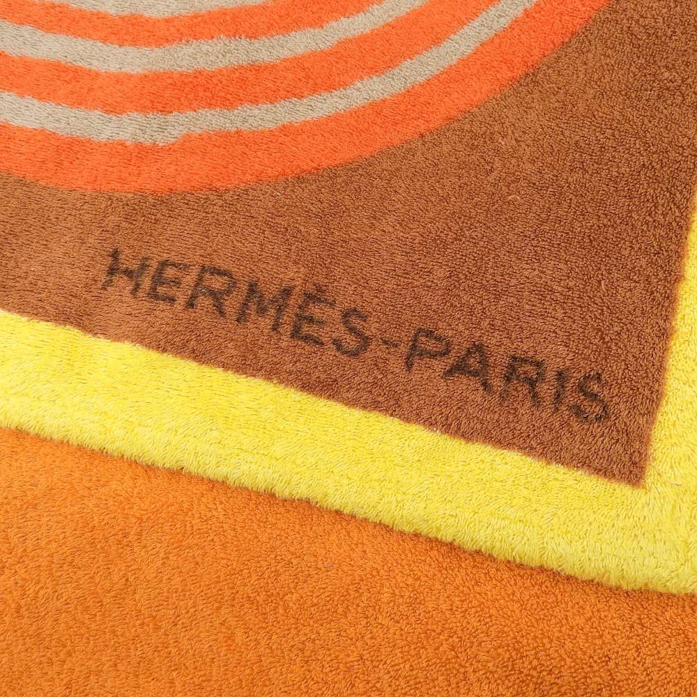 超美品 エルメス HERMES コットン100％ ビーチ タオル ゼン・オ