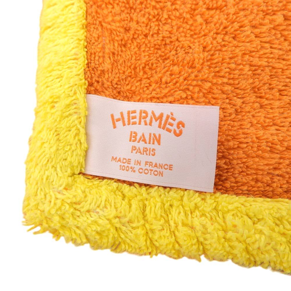 ｟sale7/23まで｠HERMES ビーチタオル　オレンジ 超美品 エルメス HERMES コットン100％ ビーチ タオル ゼン・オ
