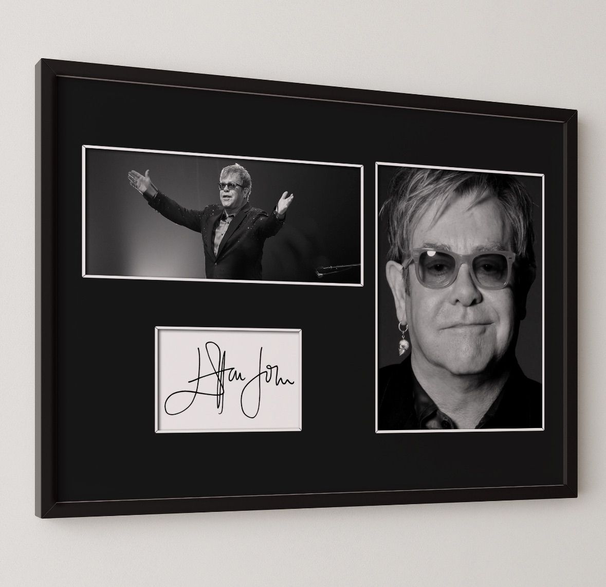 10種類　エルトン・ジョン　Elton John　限定 フレーム ディスプレイ コレクション 証明書付き BW モノクロ ( 3W )