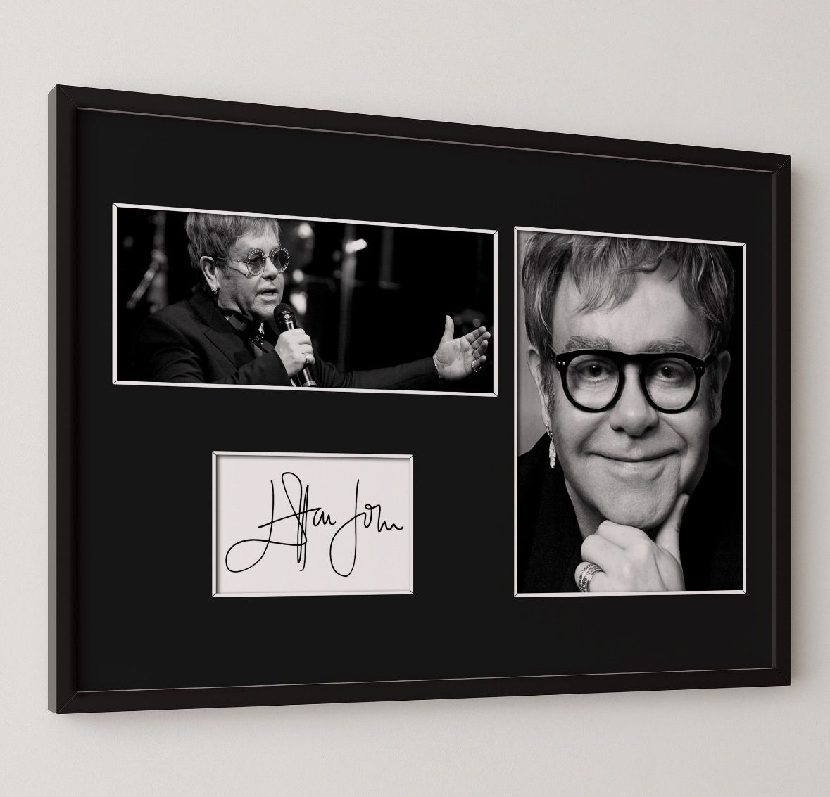 レア　エルトンジョン 直筆サイン　写真　Elton John 10種類 エルトン・ジョン Elton John 限定 フレーム ディスプレイ