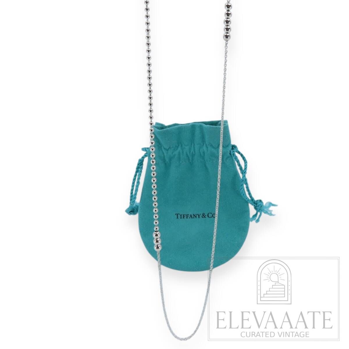 未使用 Tiffany&Co. ティファニー ミックス ビーズ シルバー ロング 