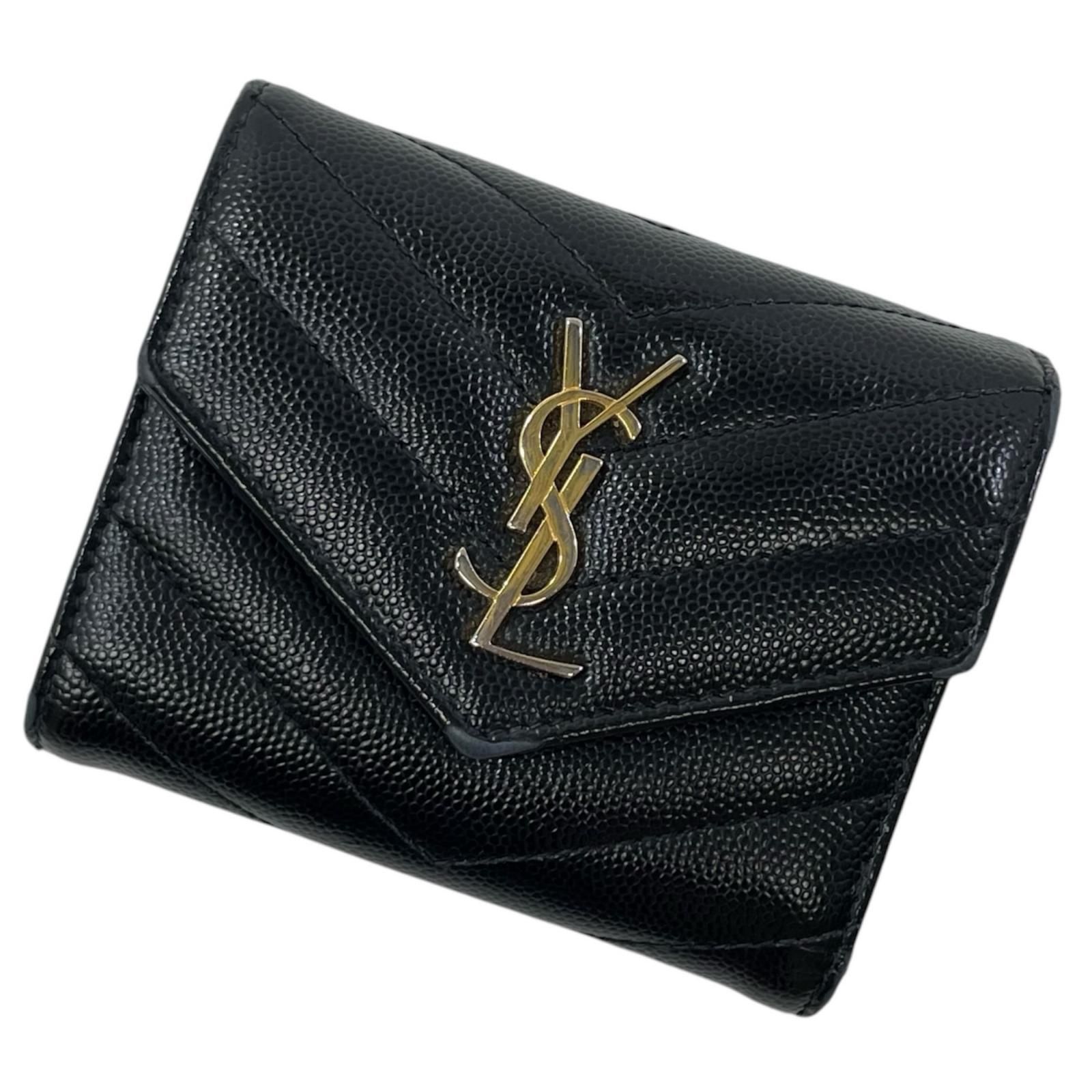 【中古】SAINT LAURENT | サンローラン 三つ折り財布 692061 ブラック【尾張小牧店】