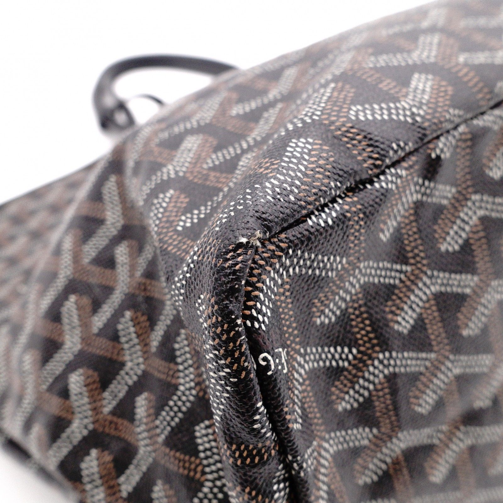 GOYARD ゴヤール サンルイ PM トートバッグ PVC レザー ブラック系