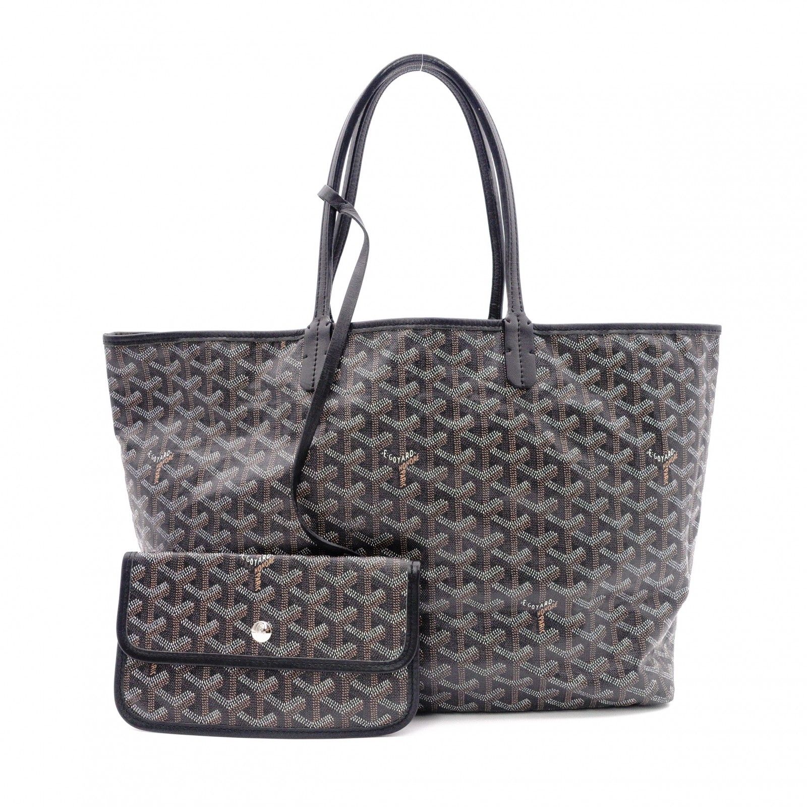 GOYARD ゴヤール サンルイ PM トートバッグ PVC レザー ブラック系 ショルダーバッグ A4 148,830円