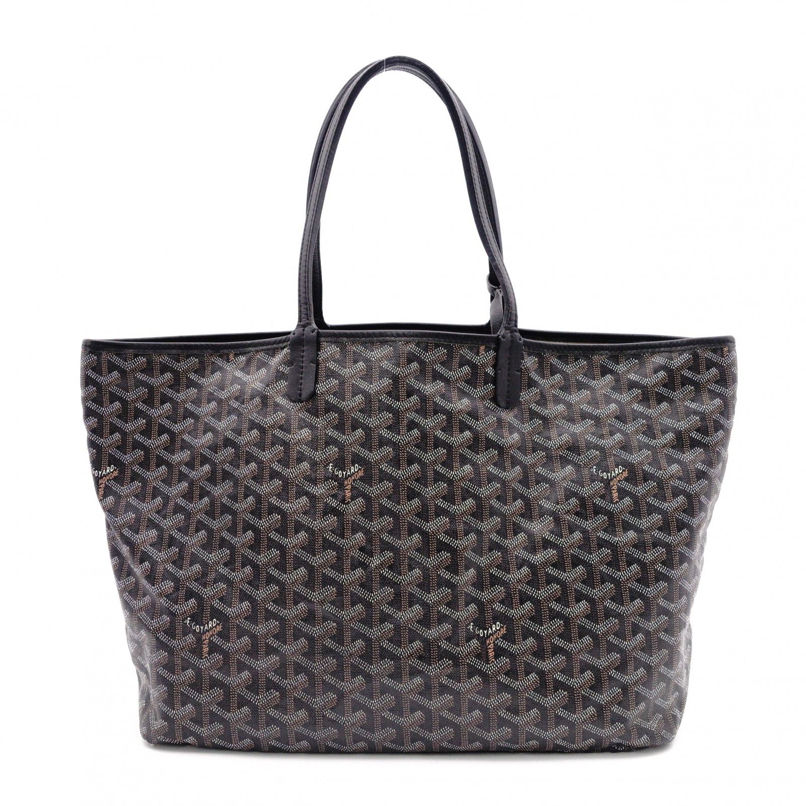 GOYARD ゴヤール サンルイ PM トートバッグ PVC レザー ブラック系 