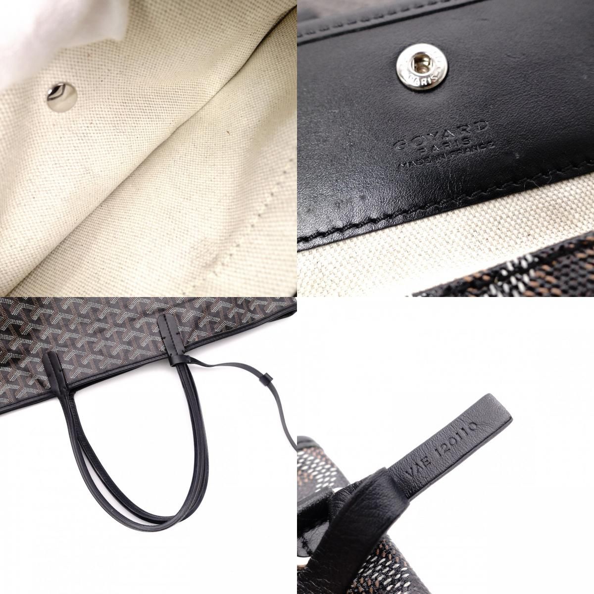 GOYARD ゴヤール サンルイ PM トートバッグ PVC レザー ブラック系