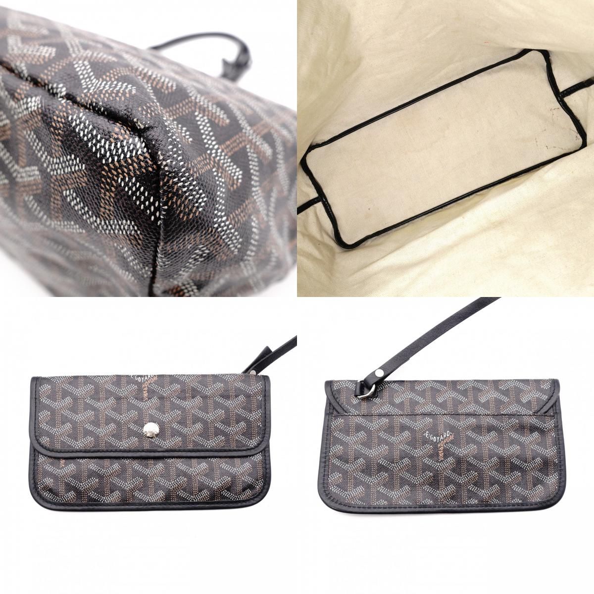 GOYARD ゴヤール サンルイ PM トートバッグ PVC レザー ブラック系