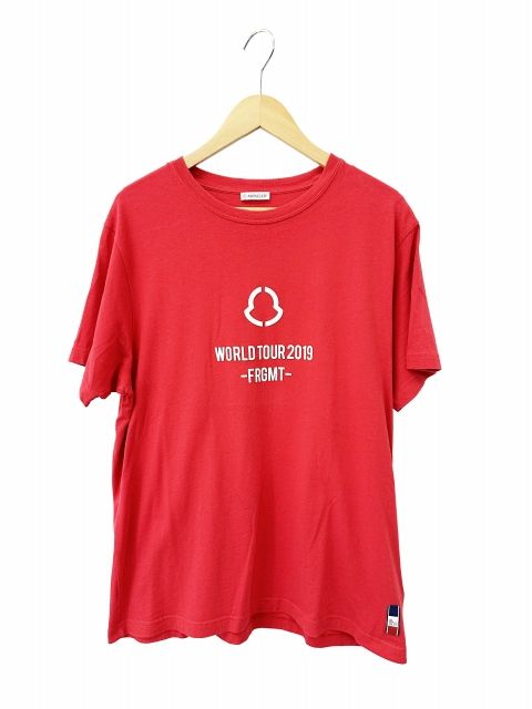 モンクレール MONCLER ×FRAGMENT フラグメント MAGLIA T-SHIRT E109U8000150 ロゴ プリント 半袖 Tシャツ M 赤 レッド ブランド古着ベクトル 中古260512