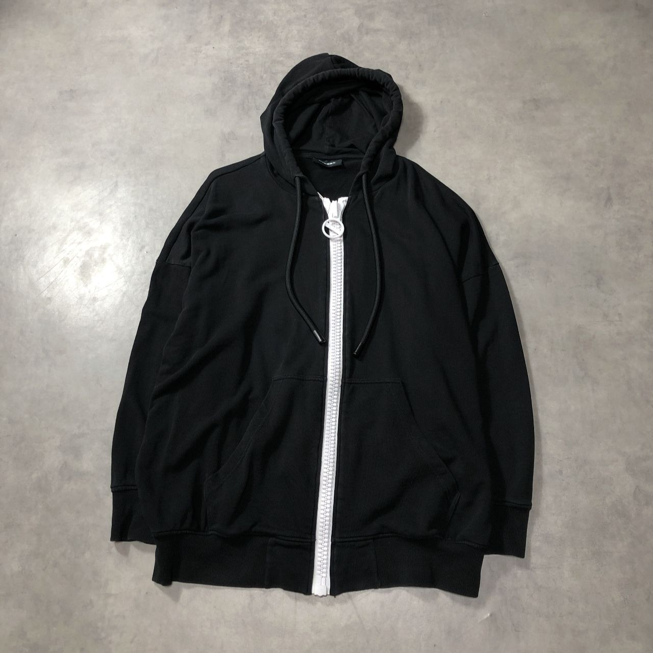 GQ5476◇DIESEL：ビッグジップパーカー◇S◇ブラック系 オーバーサイズ