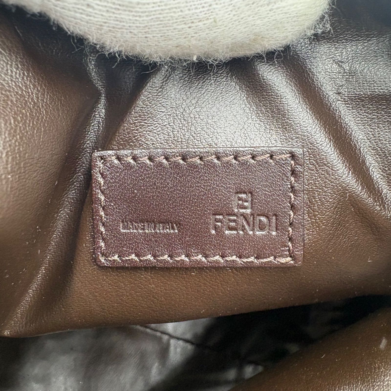 FENDI フェンディ ズッキーノ柄 アクセサリーポーチ ハンドバッグ 