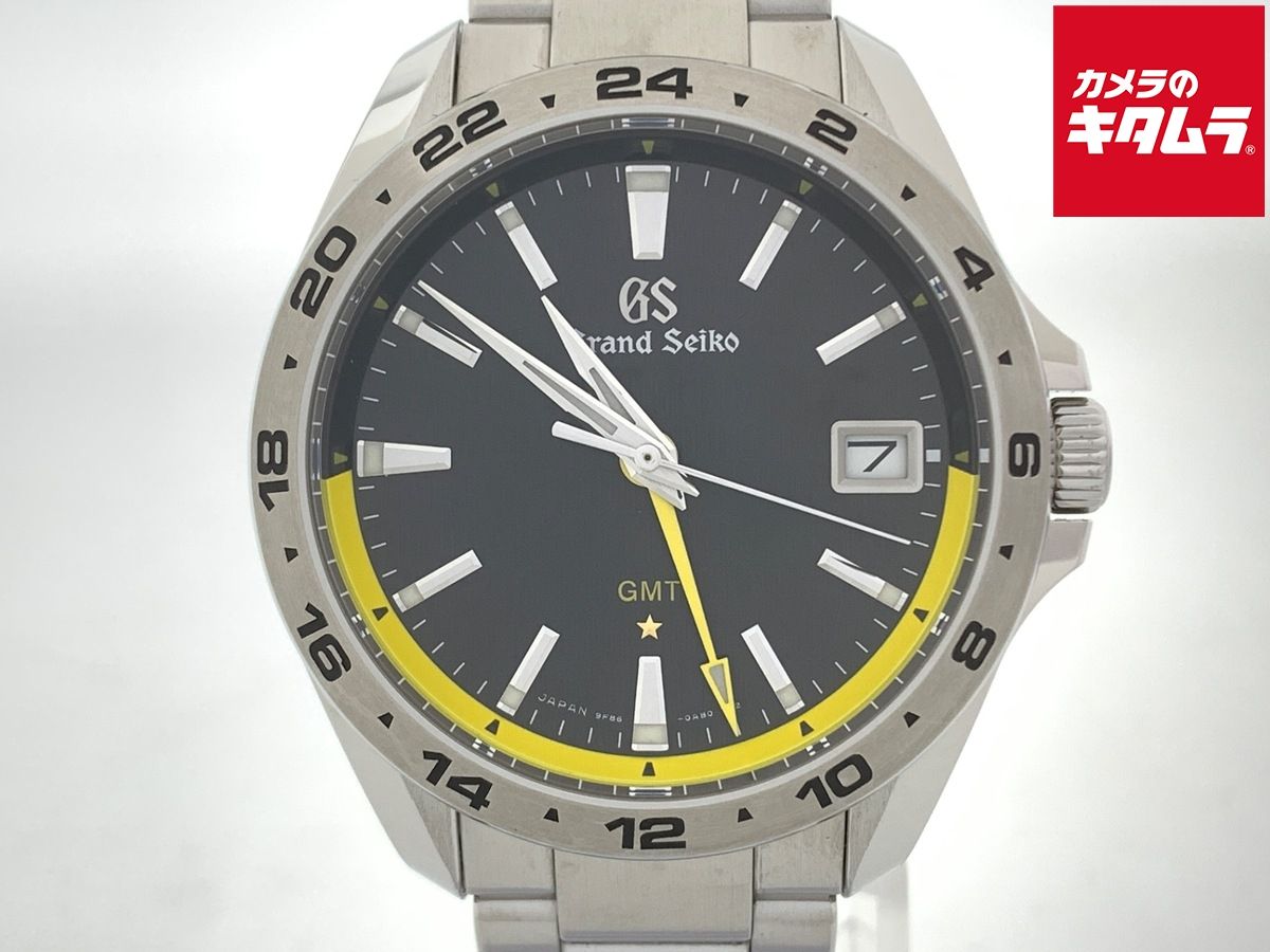 【中古】 【良品】 グランドセイコー クォーツ GMT ブラック SBGN001/9F86-0AA0 ステンレススティール