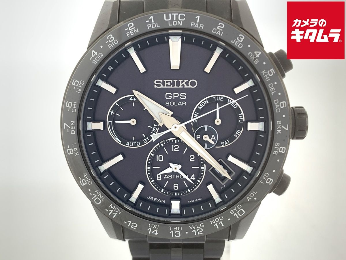 【中古】 【並品】 セイコー アストロン ブラック SBXC037/5X53-0AB0 チタン