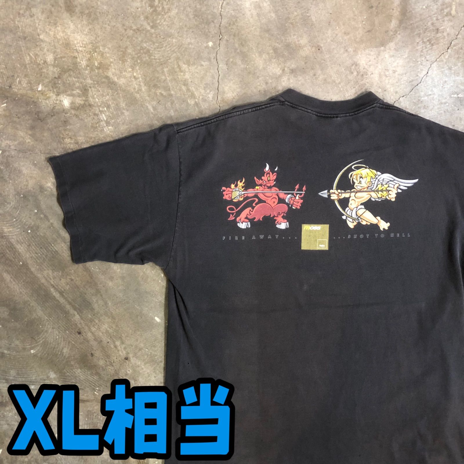 T8375 Hook-Ups Devil&Angel Tシャツ 90's