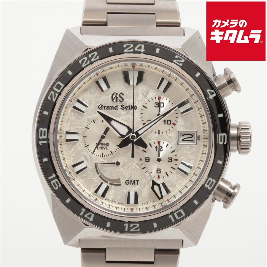 【中古】 【美品】 グランドセイコー スプリングドライブ スポーツコレクション ベージュ [ホワイト系] SBGC253 チタン GMT